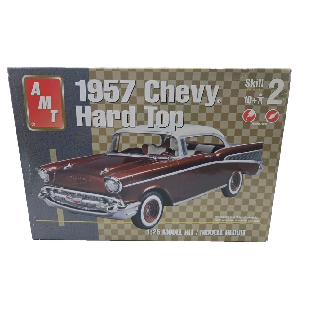 1957 Chevy Hard Top, 1:25 Scale Model. New Box Is Open. Skill Level 2